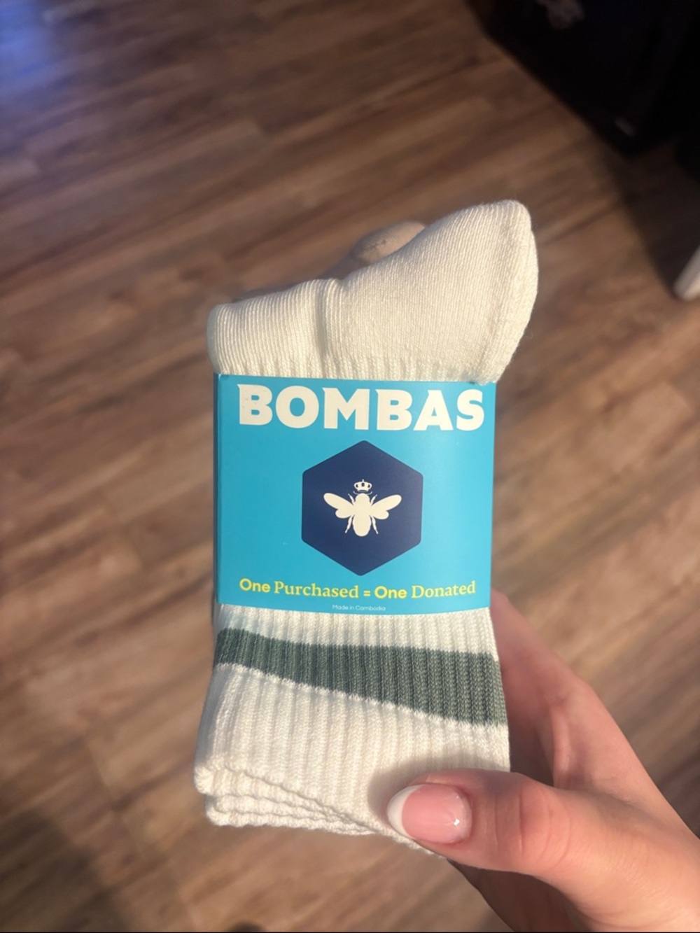 Bombas Vintage Stripe Half-Calf Socks | Size Medium | NEW